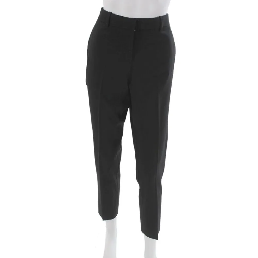 Theory Unisex Ankle Dress Pants Black Virgin Wool Size 8